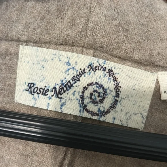 Anthropologie Tan Cardigan with brown Accents 100% wool - Picture 8 of 11